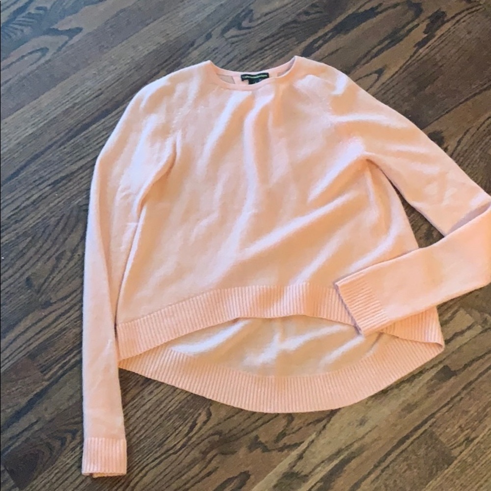 Catherine Malandrino Peach high-Low Sweater— small